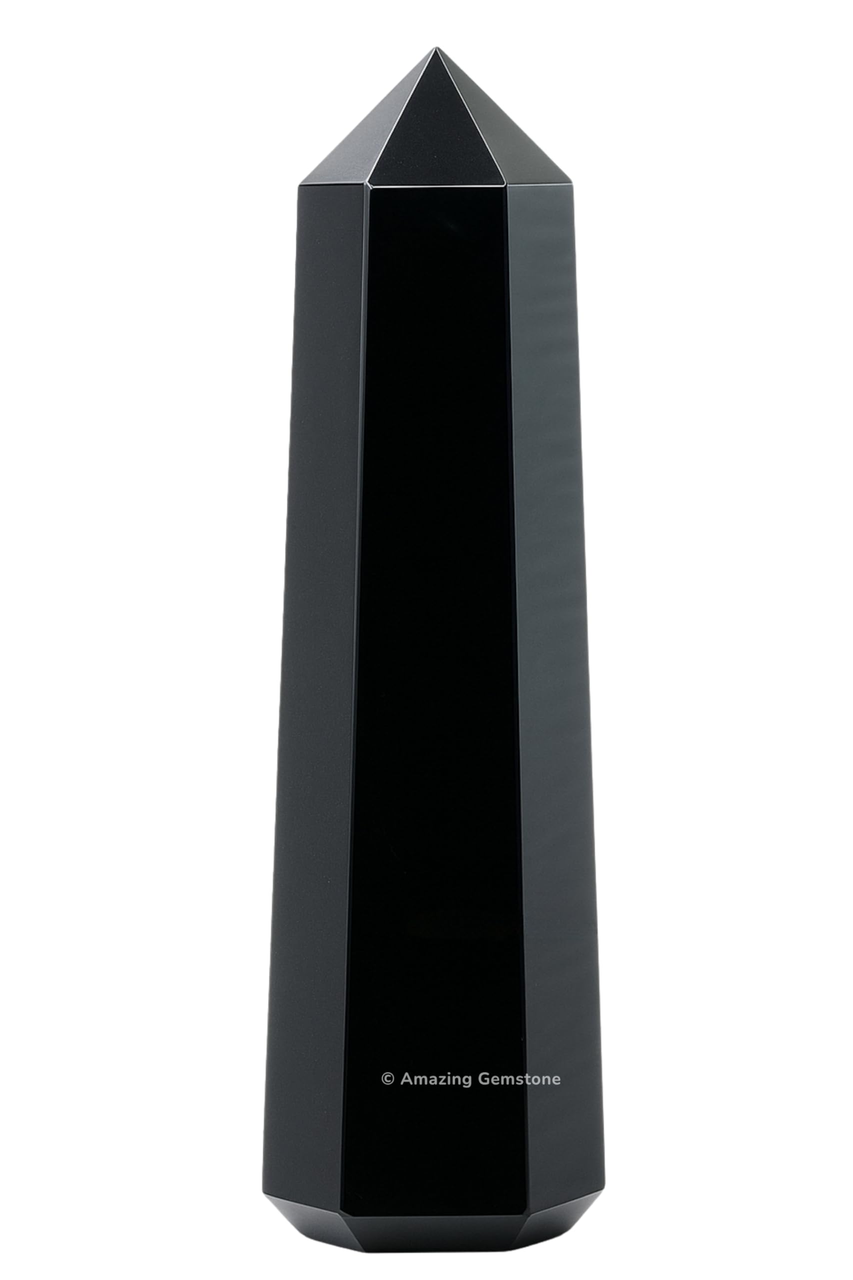 Amazing Gemstone Large Black Obsidian Crystal Towers ~ Natural Healing Crystal Point Obelisk for Reiki Healing and Crystal Grid (5.5 to 6 INCH)