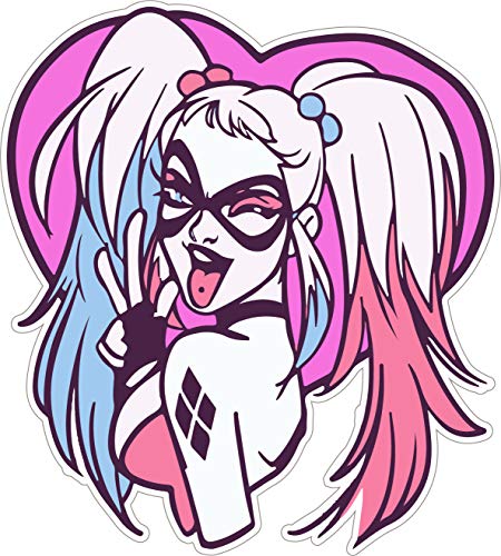 Harley Quinn Pink 5" x 5" - Car, Laptop Decal, Window, Car Bodies,Motorcycles