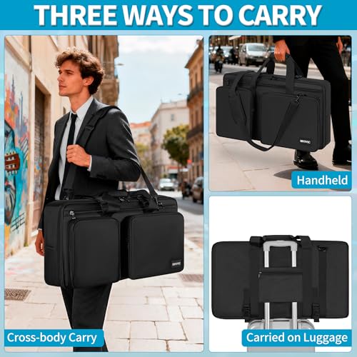 Image of IBVIVIC Lightweight Controller Storage Bag Case Fits for Pioneer DDJ FLX6 /RR /NI Traktor Kontrol S8 /DDJ SX SX2 SX3 /DDJ 800 /Denon MC7000 Padded DJ Travel Carrying Bag
