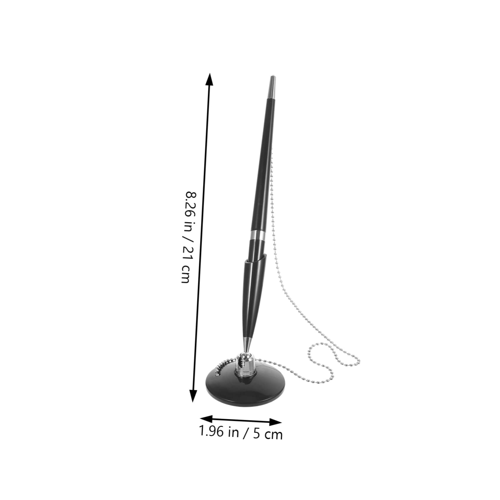DOITOOL 12 Stück Teiliges Schreibtisch Kugelschreiber mit Kette Ergonomischer Business Kugelschreiber für Büro Hotel und Empfang Schnelltrocknende Rutschfestes Design Langlebiger