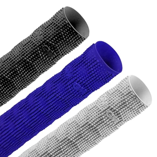 Image of GM Hexa Cricket Bat Rubber Grip | Premium Super Soft Rubber Compound | Non-Slip Hexagonal Cushioned Replacement Wrap for Shock Absorption | Pack of 3