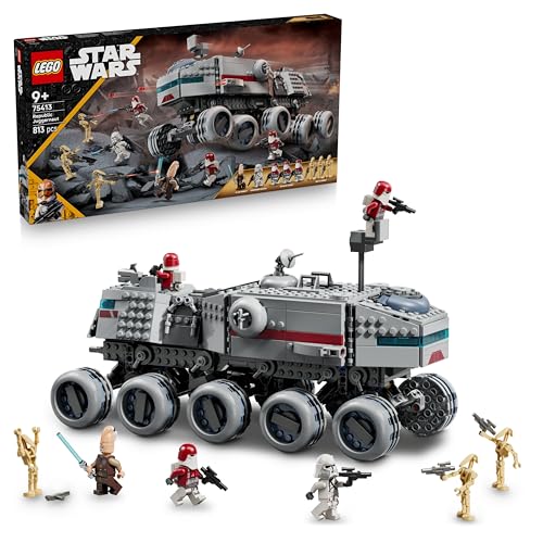 LEGO Star Wars: The Clone Wars Republikanischer Juggernaut - Spielzeug mit Transportfahrzeug - Bauset mit Lichtschwert - Kreatives Spielzeug für Kinder und Erwachsene Fans - 75413