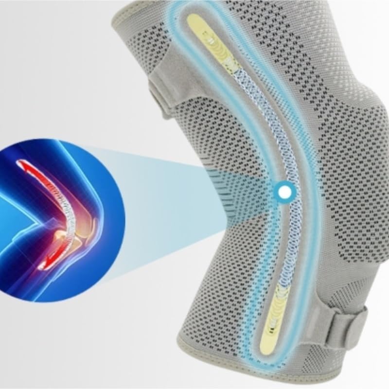Exercise, protection Sports Knee Pads Professional Running Men's Sleeves Cycling Knee Pads Meniscus Knee for Fitness, cycling, running, playing football(Gray,XX-Large)