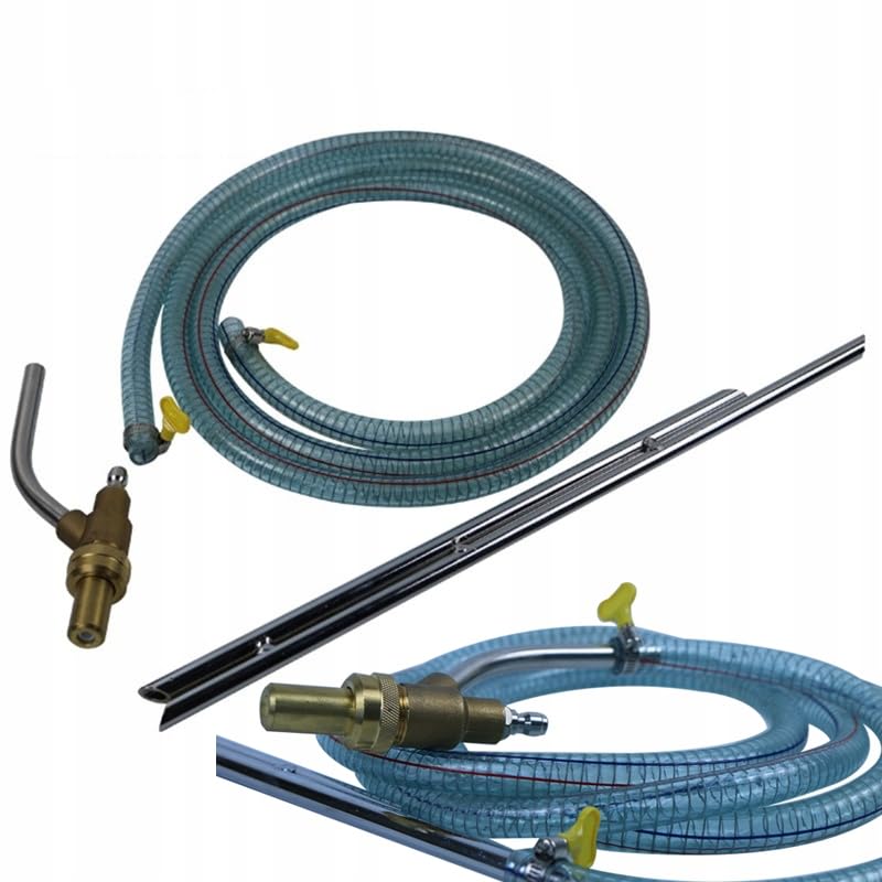 Rosfix Set Hidroarenado 250 Bar 3m - Boquilla Cerámica, Tubo Reforzado, Inyector Ajustable | Repuesto para hidrolimpiadora Kärcher K5-K7 | Accesorio Limpieza Superficies Duros