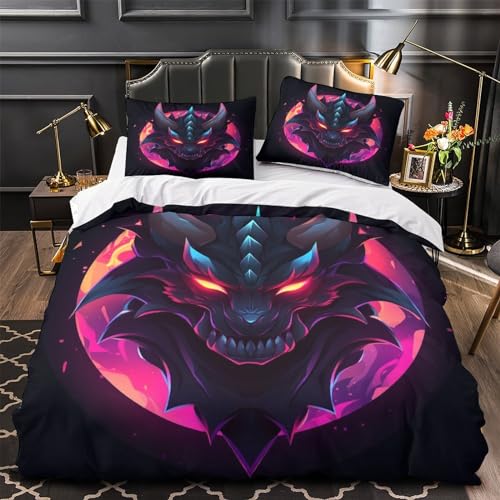 Housse de couette dragon 3D en microfibre premium douce lit simple - 4