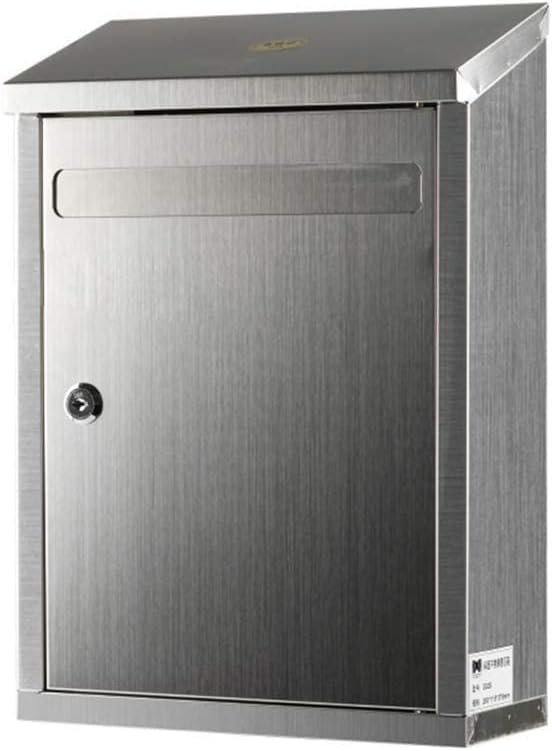 HBJWOV Mailbox European Outside Aluminum Wall Mount Post Box Secure Mailbox Letterbox Outdoor Retro Vintage Mailboxes