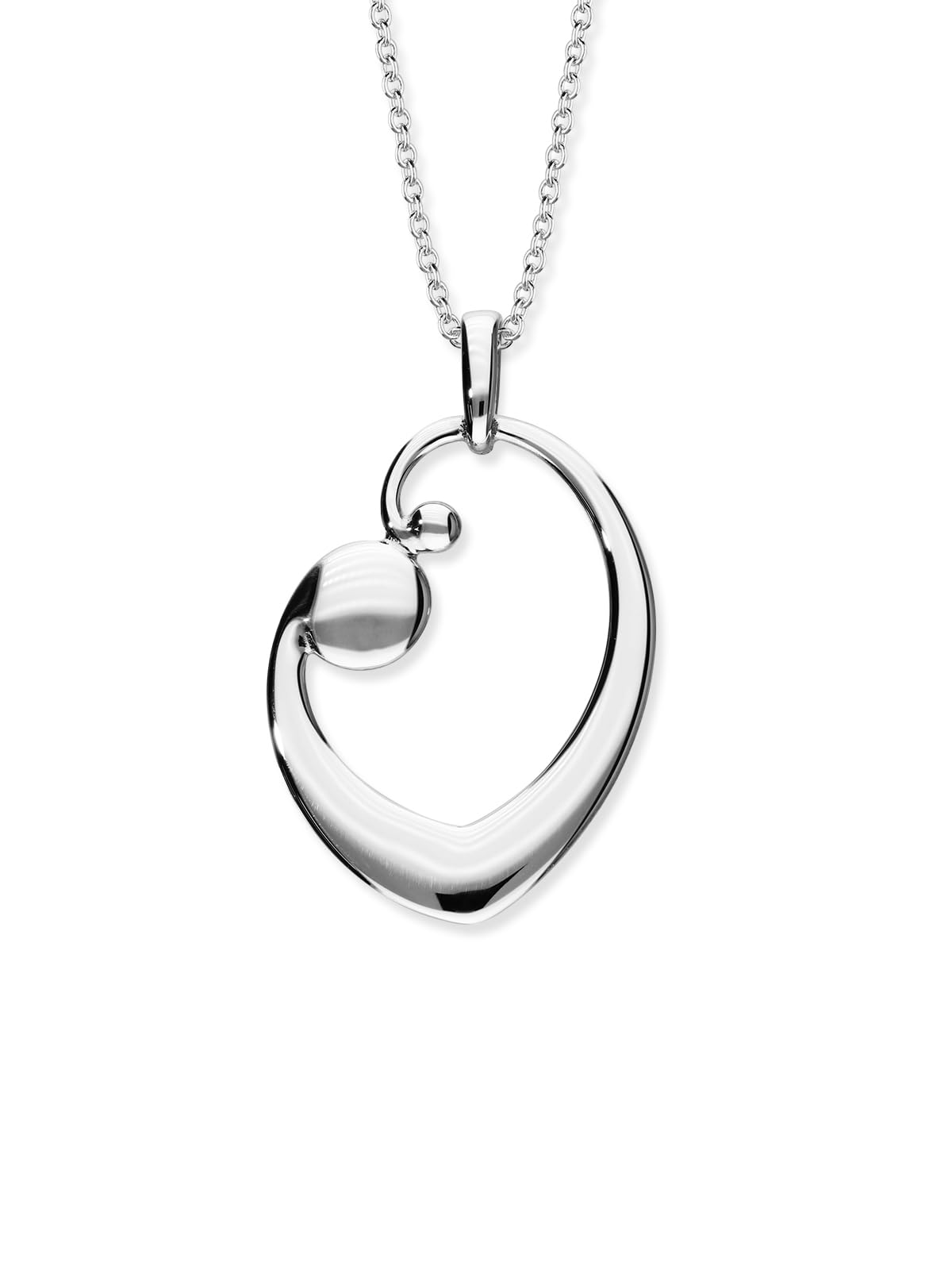 ORTAK 925 Sterling Silver Chained Pendant Necklaces Celtic Deign Handmade Scottish Fine Polished Designer Jewellery of Scotland for Women