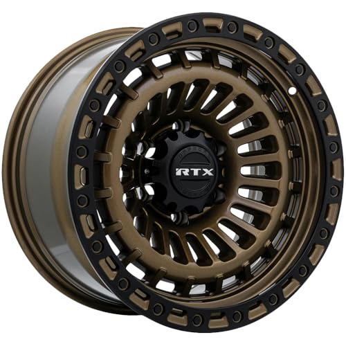 RTX MOAB Custom Wheel - 18x9, 0 Offset, 6x139.7 Bolt Pattern, 106.1mm Hub - Bronze with Satin Black Lip Rim