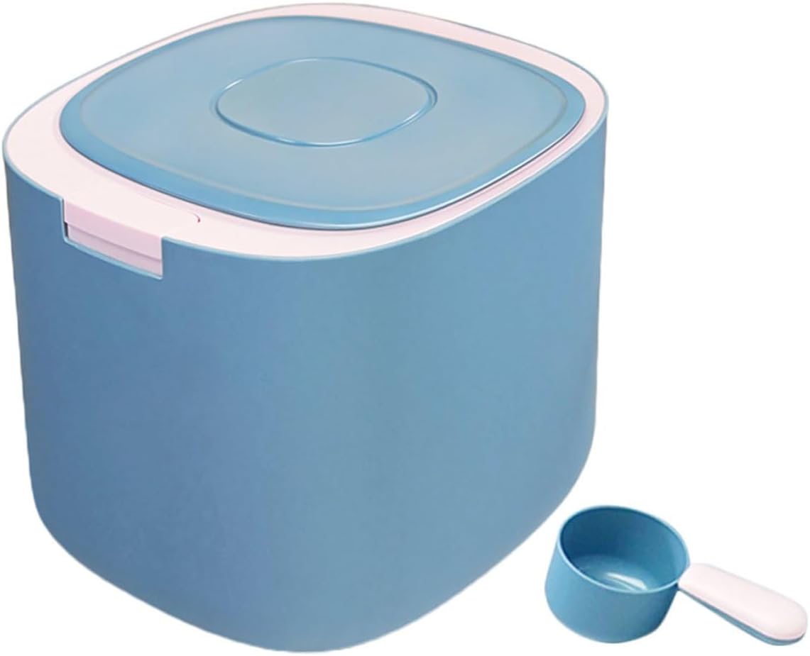 Cabilock 11l Sealed Pet Food Container with Moisture-proof Lid Grain Storage Bucket for Cat and Dog Food, Soft Matte Finish, Sturdy Food-grade Plastic for Home Use