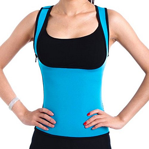KIWI RATA Two Sides are Wearable, Slimming Corset Neoprene Vest Hot Sweat Shirt, Body Weight Loss Shaper, Sauna Suits