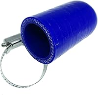 Vista 23 de Tapa de refrigerante de silicona reforzada universal azul de 1/2 "(13 mm) con abrazadera para calentador de derivación Puerto de agua de vacío Kit