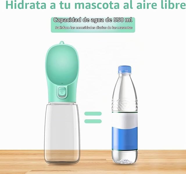Foto 3 de 4 de Newaner Botella de Agua para Perros,550ml Botella de Viaje para Caminar para Perros