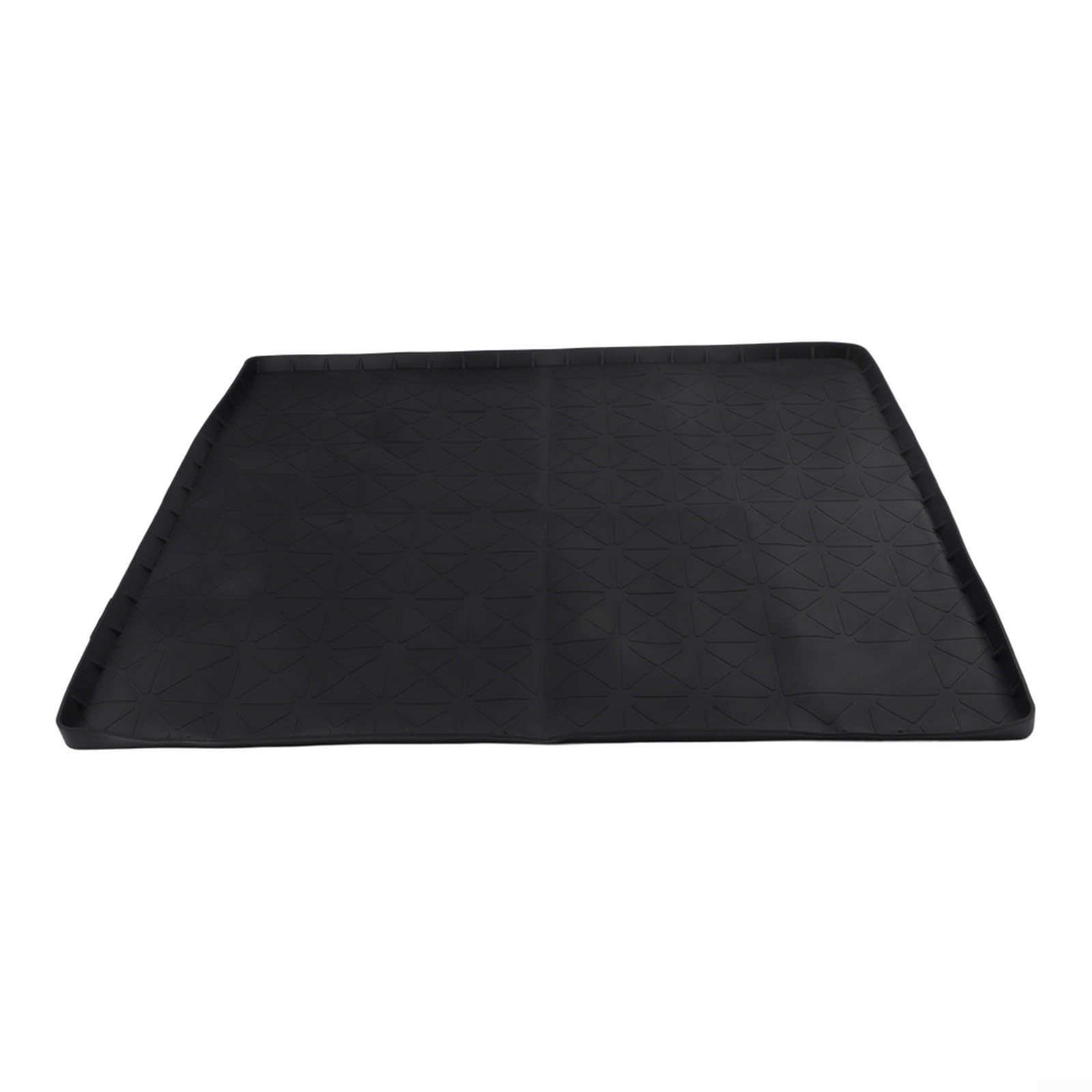 Bandeja de Silicona para Debajo del Lavabo, Alfombra Protectora contra Fugas en Cocina, Antideslizante y, para ideal para Armarios, Medidas 86x56 cm, Negro(86x56x2.5cm)