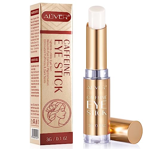 crema de cafeina para ojos con cafeína colágeno y ácido hialurónico para las ojeras y las arrugas de hinchazón, crema para debajo de los ojos anti-envejecimiento contorno de ojos stick
