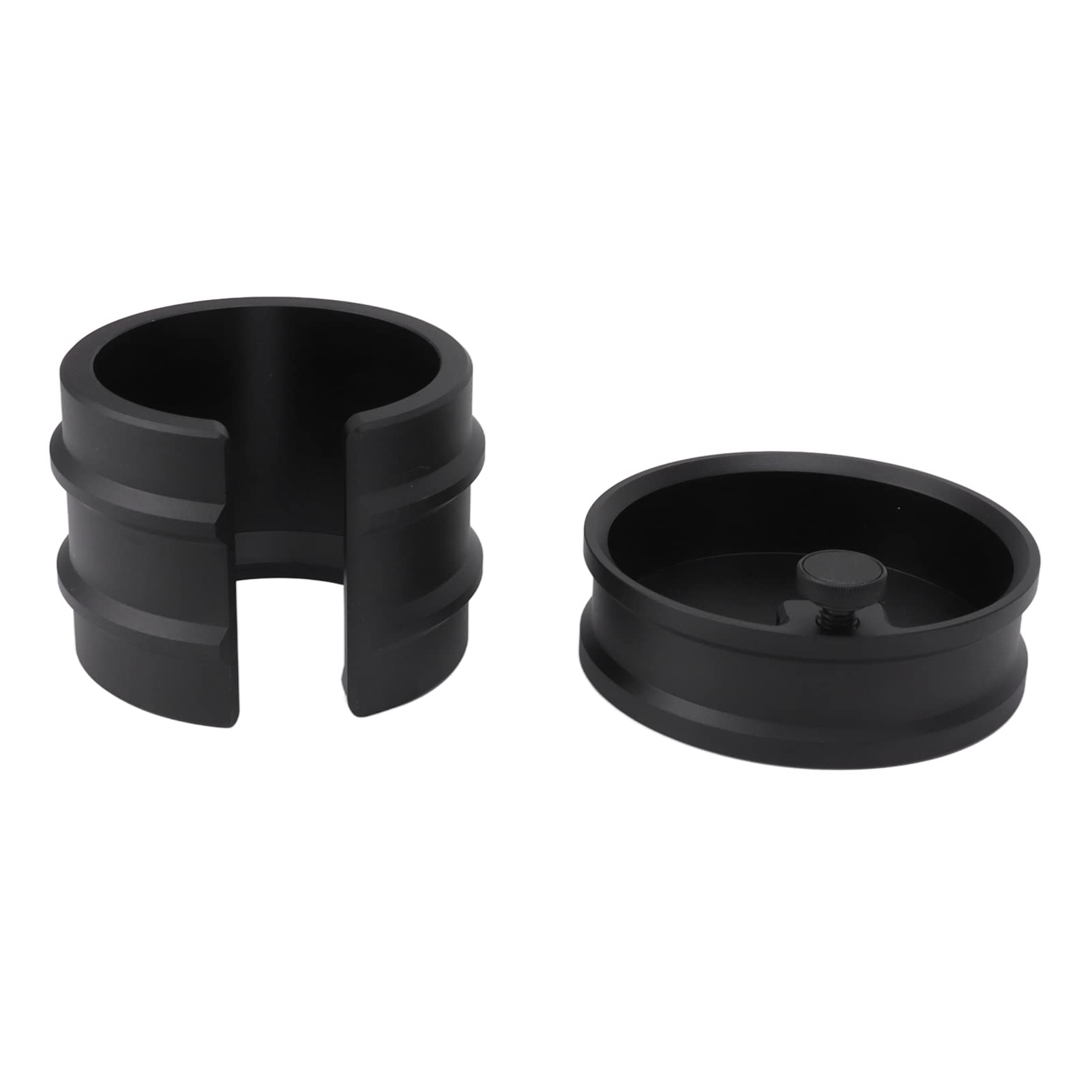 Uchwyt na kolbę do kawy Stojak na ubijak do espresso Podwójna głowica ze stopu aluminium Stabilna podstawa Precyzyjna kontrola ciśnienia do ekspresów do kawy 51 mm 53 mm 58 mm (Czarny)
