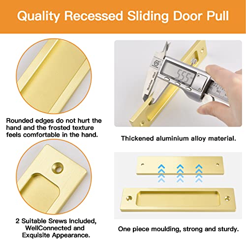 MOROBOR Rectangular Recessed Sliding Door Pulls - Image 4