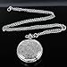 Tiong Retro Nostalgia Quartz Pocket Watch with Necklace Chain Blue Pendant & Gift Box (Green)