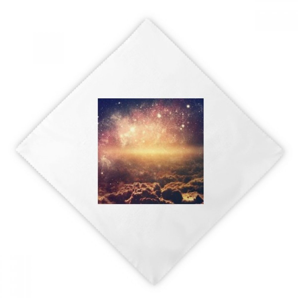 Napkins tissu motif cosmique or blanc 2pcs de 18.5 pouces de haute qualité