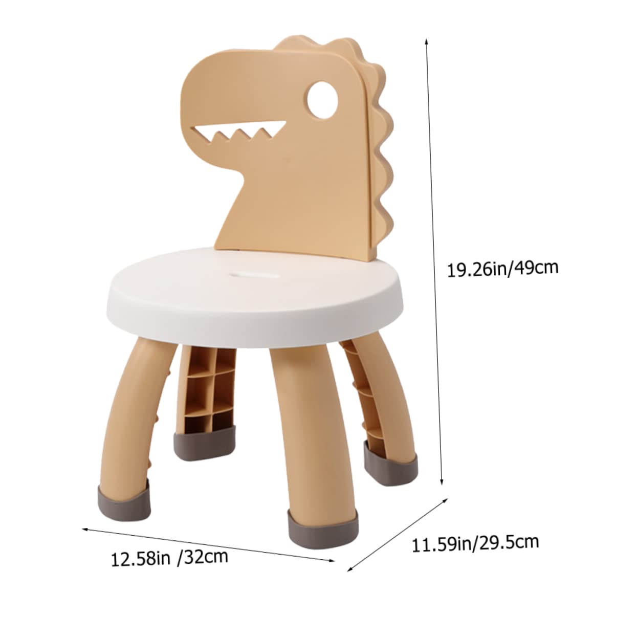ERINGOGO Dinosaur Toddlers Anti-Fall Stool Children's Study Chair Kindergarten Back Stool Safe Design