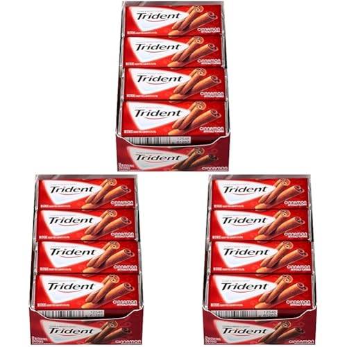 Image of Trident Sugar-free Gum Cinnamon Flavour 18 Sticks (Pack of 36)
