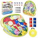 Grip Kids 2-in-1 Dinosaur & Animal Bean Bag Toss Game – Double-Sided 27