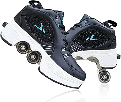 Doble Rodillo Zapatos De Skate Zapatos Invisible De Polea De Zapatos Zapatillas De Deporte Luz...