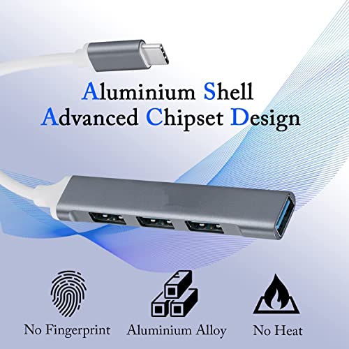 Image of REDWIND USB C to 4-USB Hub, Type-C to 3xUSB2.0 1xUSB3.0 Port Adapter Ultra-Slim Extender for iPhone 16 /15 Series Laptop /MacBook Air /Pro /iPad Pro /Samsung /Pixel /One Plus /Moto & All C Devices