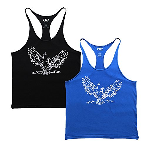 Musclealive Hombres culturismo zyzz tanque de la manera tapas del algodón elástico