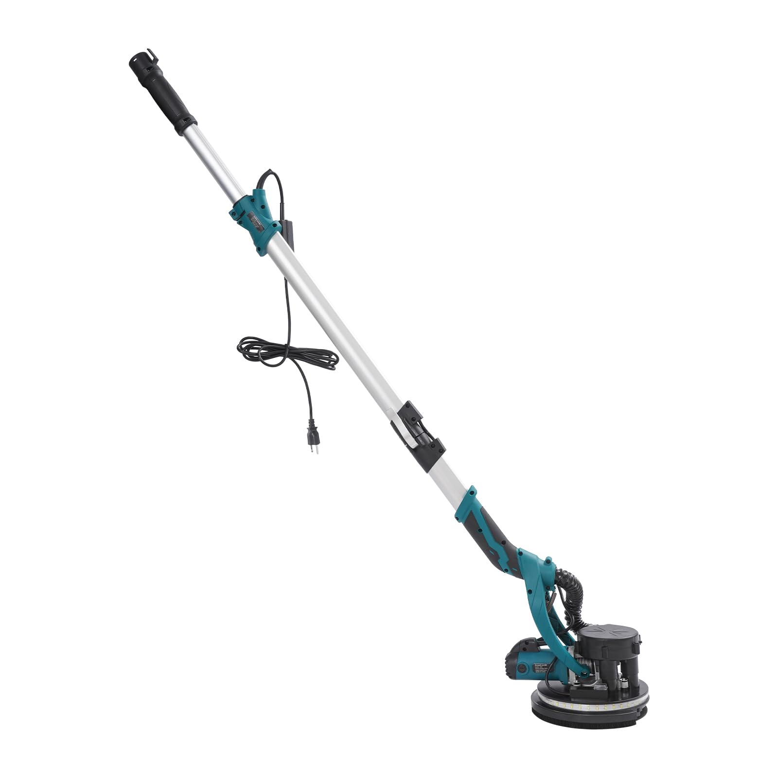 Drywall Sander,850W Electric Drywall Sander Tool with Vacuum Dust Collection LED Light 6 Variable Speed 800-2800RPM Extendable Handle for Wall, Floor, Popcorn Ceiling Removal(Lake Blue)