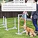 PawHut Agility Set Hunde 4-teiliges Agility-Ausrüstung für Hundetraining Steckhürdenset mit höhenverstellbar Hürden Reifen Trainingszubehör Koordinationstraining Agilityset für Spiele Training