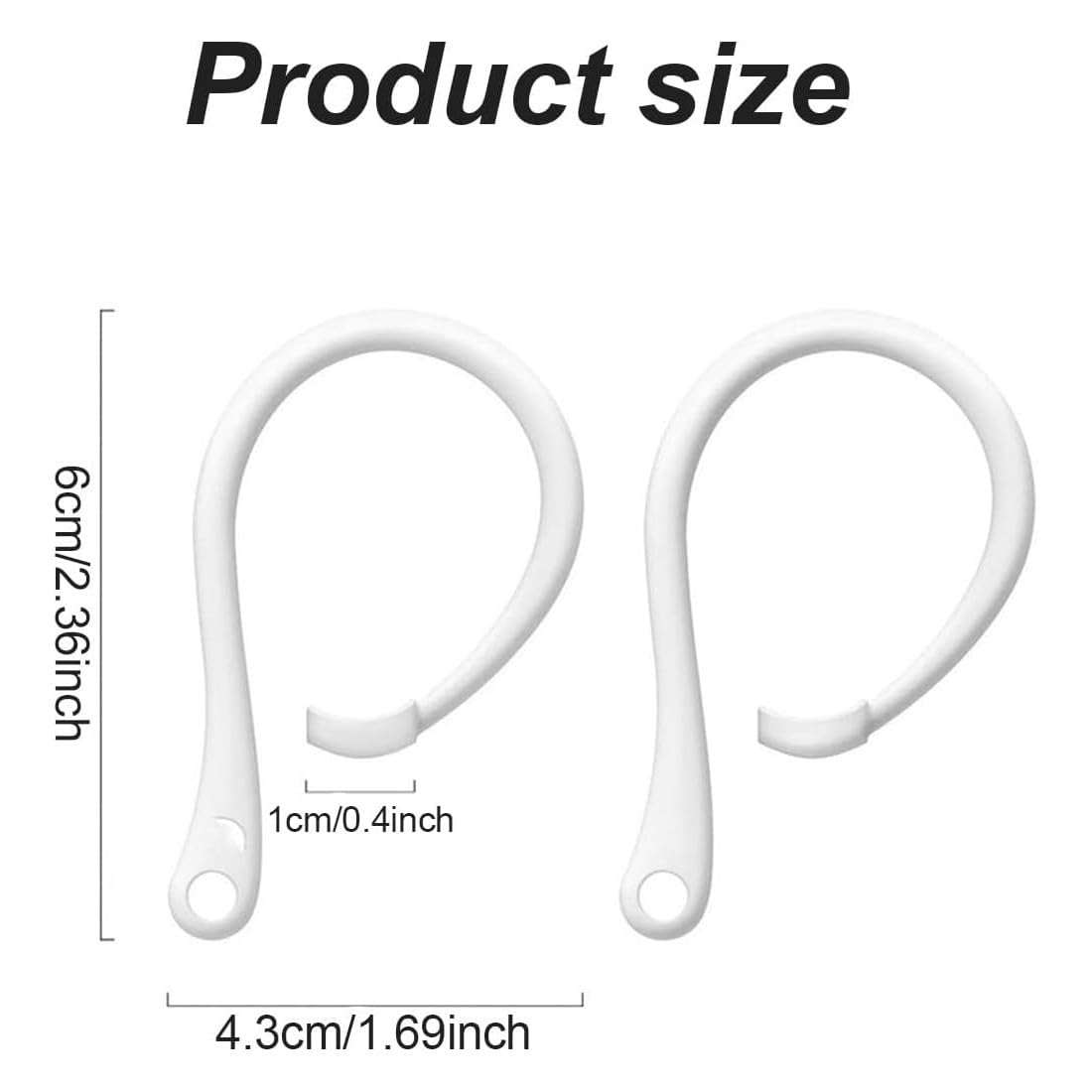 Ganci per Orecchie Anti-Smarrimento Gancio Anticaduta per Auricolari Bluetooth Compatibili AirPods 3 4 Sicuro Regolabile