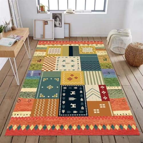 Tapis route 50x150cm en vinyle géométrique vintage pour chambre d'ado - 2
