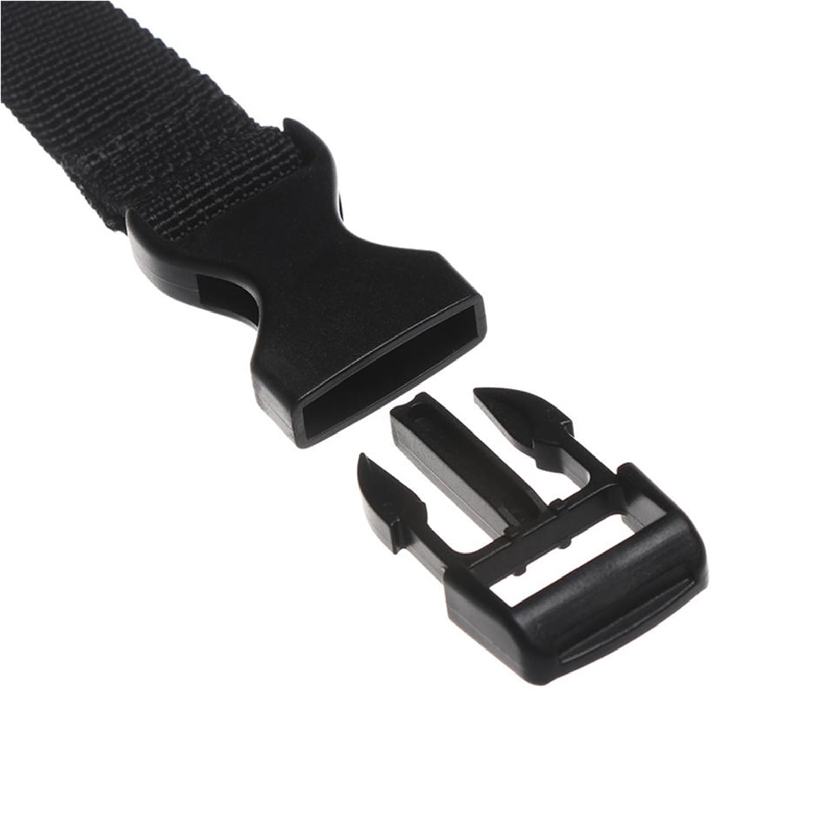 Zurrgurt, Robuster schwarzer Nylon-Spanngurt – 1/1,5/2 m Gepäck-Spanngurt mit Klemmschnalle for Reisen und Camping im Freien(5pcs 1mX2.5cm)