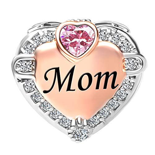 CharmSStory Rose Gold Mom Heart Love Charm Bead for Bracelets2