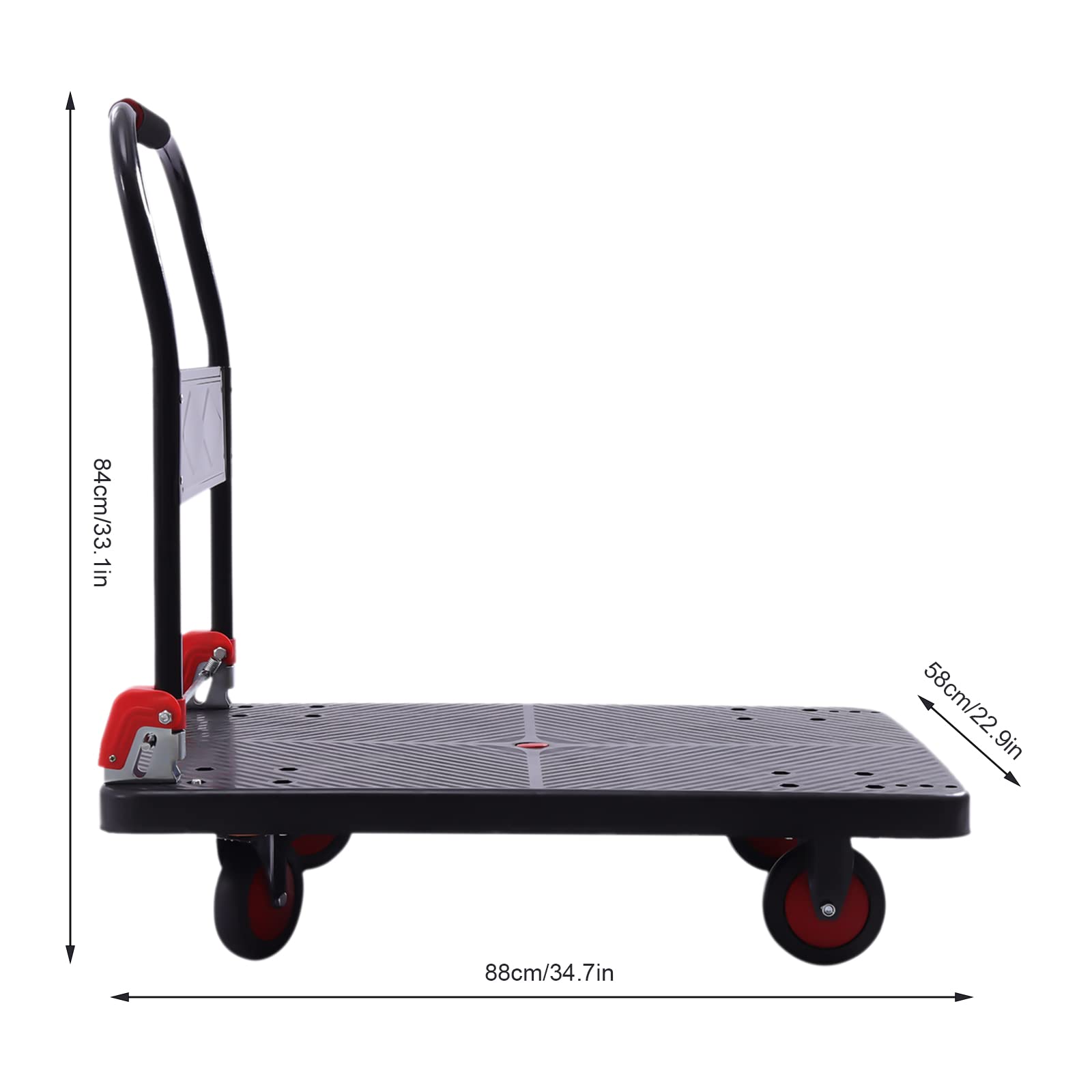Carrello Pieghevole Con Guanti - Portata 150 Kg, Ruote 360°, Freni - Foto 10