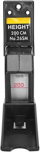 Miniatura 4 de 6.6 ft Altura Estatura Meter Cinta de medición retráctil Regla Herramienta de medición de metal (negro)