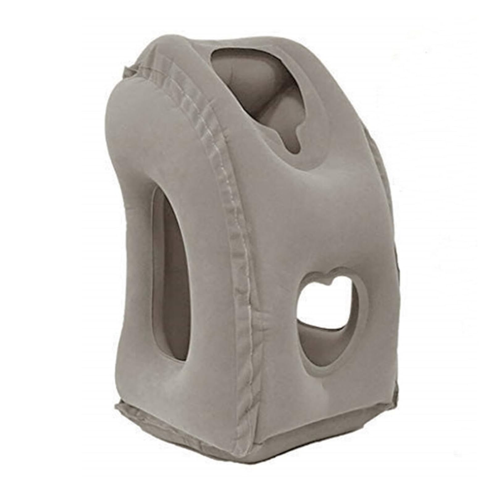 Inflatable Travel Pillow & Portable Headrest - Multi-Use Chin Neck Support Cushion for Airplane, Train, Office, Home, Camping & Outdoor Sleeping(Grey)