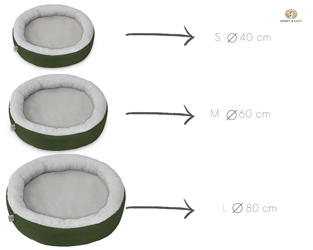 Foto 4 de 6 de BARRY & LUCY Cama para Perros Cama para Gatos 2 En 1 Cama Redonda Impermeable para Mascotas Cojín para Perros…