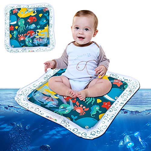 SUNNee Tummy Time Baby Water Play Mat Inflatable Patted Pad Play Activity Baby Playmats for Newborns & Toddlers Engaging Fun Toys for Stimulation Growth (Type A)