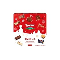 Loacker, Best of Moments Winter 400g, Mix di Bontà a Base di Wafer al Cioccolato in Formato Mini, Idea Regalo per Natale, Party Box con Vassoio, Confezione Regalo con 44 Monoporzioni