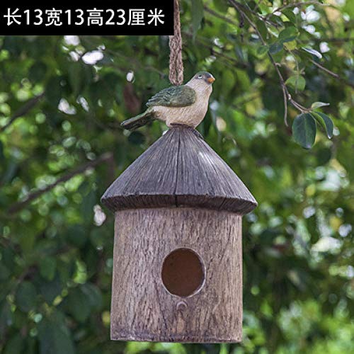Casa de pájaros creativa de 18 cm para dar alegría a balcones apagados 2