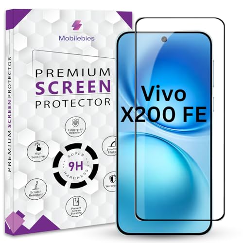 Image of Premium Tempered Glass Screen Protector Guard For Vivo X200 FE 5G (6.31 Inch, Pack of 1) | Edge to Edge Coverage With Easy to installation kit