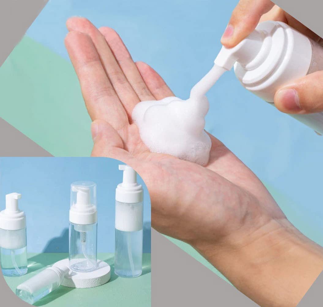 3x Rayyl Schaumspenderflasche 100ml – Transparente Sprühpumpen Für Reisen, Leere & Wiederbefüllbare Seifenspender