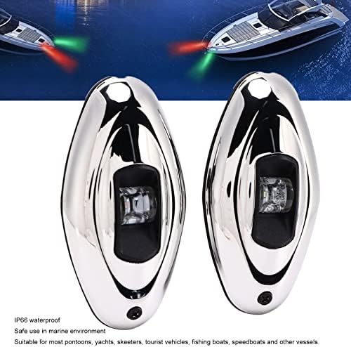 Miniatura 2 de Evgatsauto Luz de navegación de barco, 316 de acero inoxidable almohadilla de goma luz de arco Led verde rojo Ip66 1 milla náutica visibilidad vela