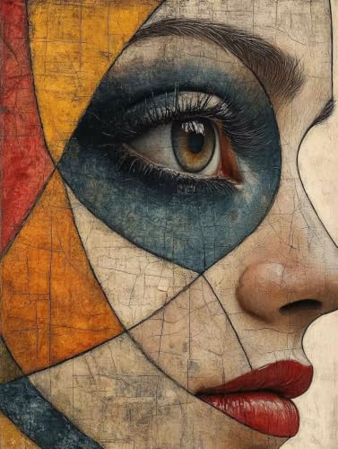 Loisirs créatifs adultes anti-stress, grand diamond painting abstrait