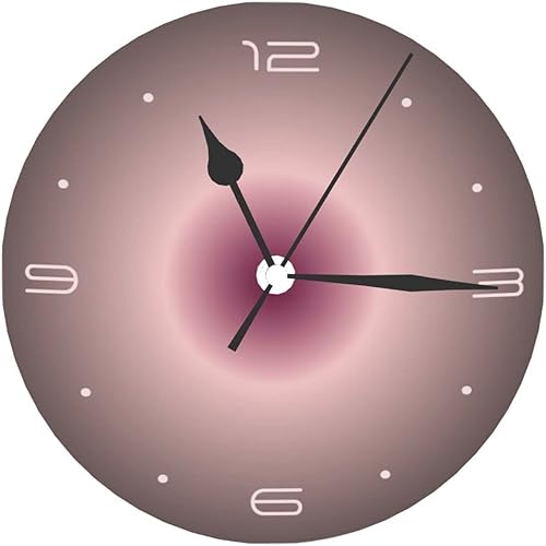 Miniatura 8 de Reloj de pared digital de 10 pulgadas, reloj redondo rosa con diseño iluminado, reloj escolar, digital, silencioso, sin tictac, decorativo, sala de