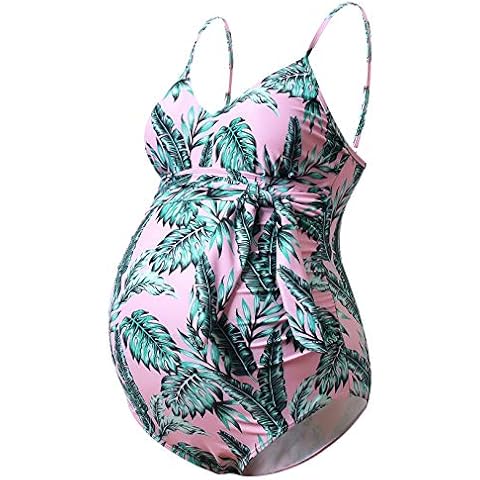 GINKANA V-Neck One Piece Maternity Swimsuit Cover