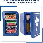 Michelin Mini Fridge - Refrigerator for Bedroom Office, Portable Table Top Beverage Cooler, 12V 110V Refrigerador For Drinks, Soda, Wines, Use In Car, Dorm, Outdoor, Patio, 8 Can