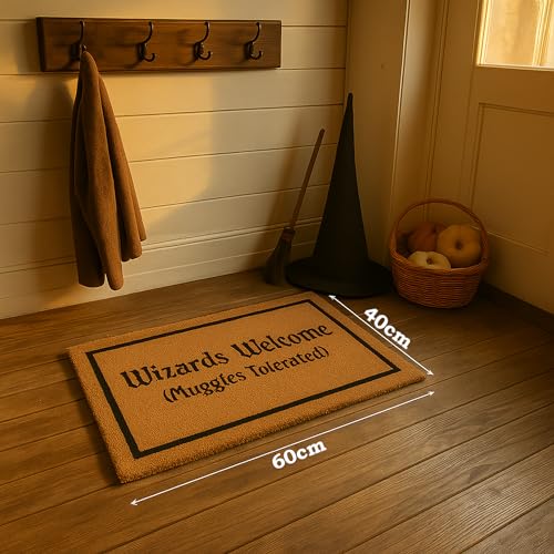 Nicola Spring Halloween Coir Door Mat - 60 x 40cm - Wizards Welcome - Pack of 1 - Decorative Indoor Front Door Floor Mat Entry Dirt Trapper Rug Outdoor Boot Scraper Non Slip Backing Doormat - Cosy Home Interiors Nicola Spring Halloween Coir Door Mat - 60 x 40cm - Wizards Welcome - Pack of 1 - Decorative Indoor Front Door Floor Mat Entry Dirt Trapper Rug Outdoor Boot Scraper Non Slip Backing Doormat - Image 2