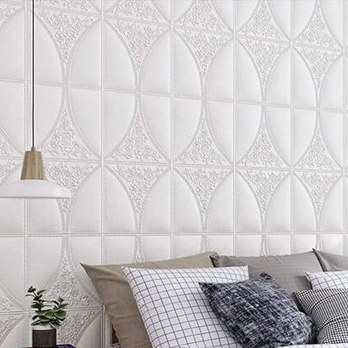 Image of SAYFINE 3D Wall Panel Wallpaper, Self Adhesive PE Foam Brick Sticker, Waterproof Wall Covering for Home Decor, 70 x 70 cm (Pack of 30, 158.1 Sq. Ft. Approx)